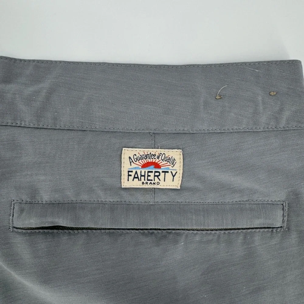 Faherty All Day‎ Shorts Mens 34 Grey Hybrid Performance Boardshorts Quick Dry